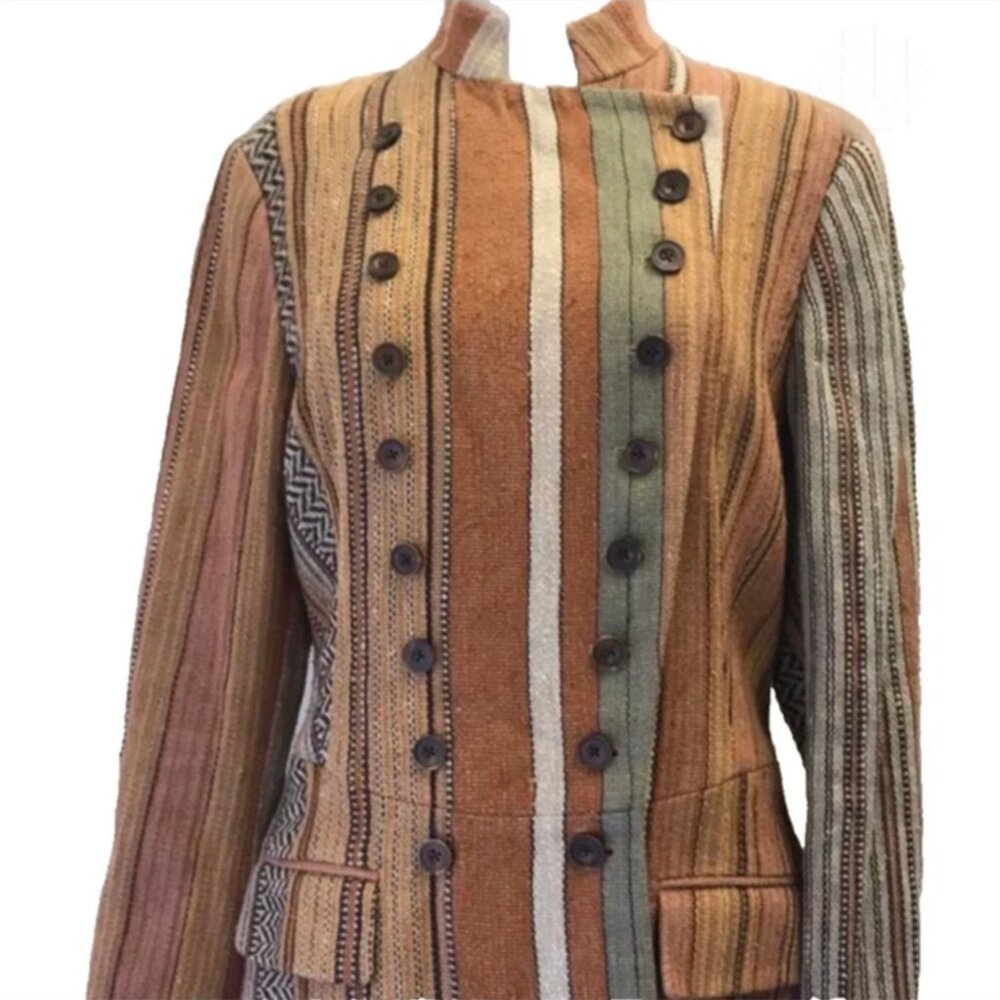 Archival Ralph Lauren SS18 Desert Explorer Military Double Breasted Woven Coat - Picture 3 of 15